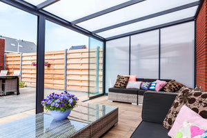 How Outdoor Walkway Covers Protect Against UK Weather - Falcon Canopies
