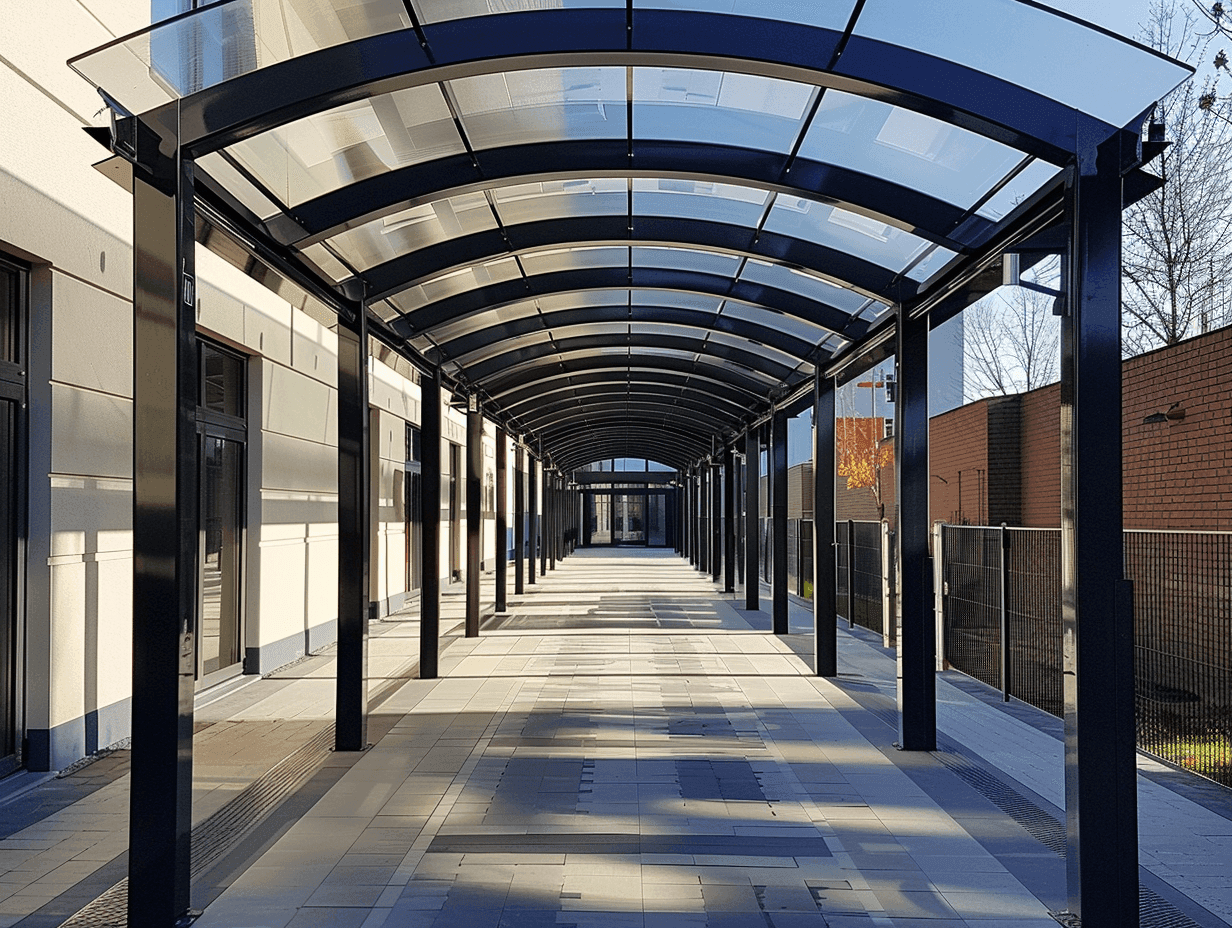 Covered Walkway Canopies - Falcon Canopies