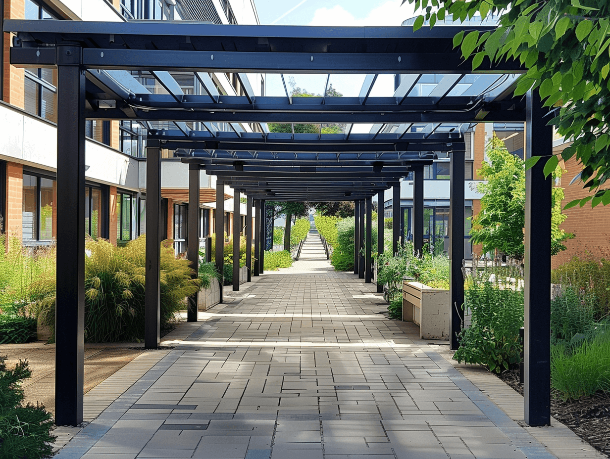 Canopy Examples Covered Walkway & Walkway Canopies โ Falcon Canopies